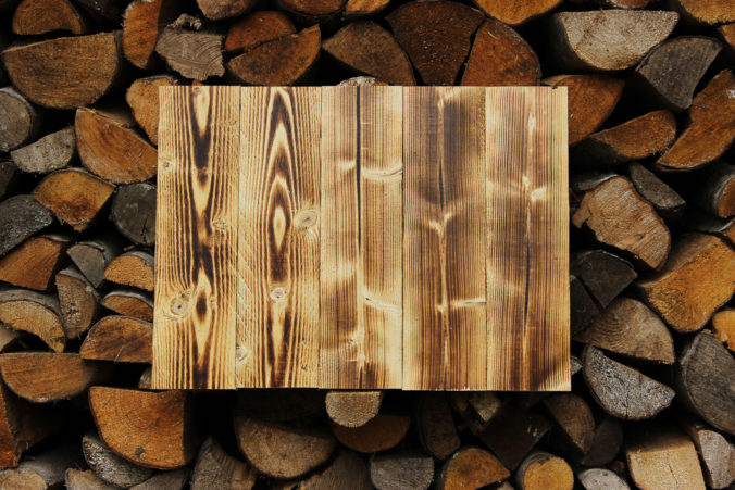 Charred wood