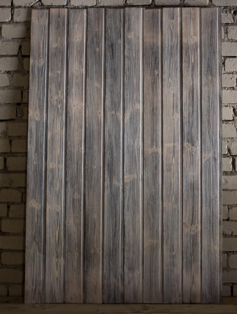 Charred wood, inside paneling