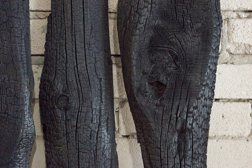 Old charred boards