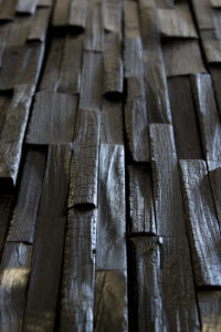 Charred wood panels - Lida, charred "Crocodile"