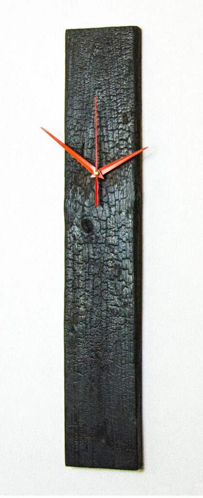 Clock Charred Wood - Reference CCW2