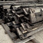 Old oak train wagon boards
